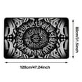 thumbnail image 3 of TIELUTT Large Entrance Carpet Floor Mat with Visual Deception Effect Suitable for High Carpet for Bedroom Floor Full Tan Knit Blanket Color Blanket Bohemian Throw compatible with Macrame Throw Blanke, 3 of 4