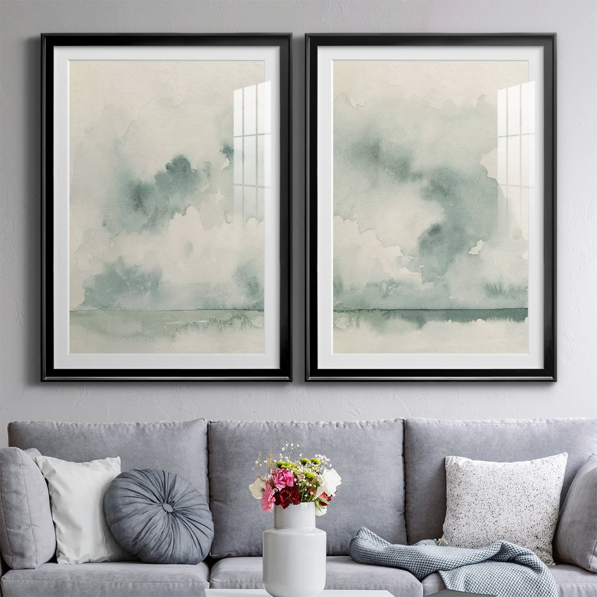 Wexford Home Ocean Impression I Premium Framed Print, 18.5" x 24.5" - Ready to Hang, Black (Set of 2)