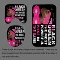 thumbnail image 6 of 4PCS Afro Girl Shower Curtain Set, Yellow Sunflower Butterfly White Polka Dots Inspirational Quotes Melanin Black Princess Crown African American Woman Bathroom Decor, Non-slip Bath Mat, 6 of 7