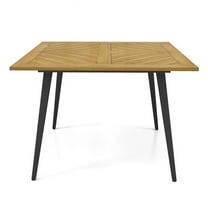 Spaco 4-Person Acacia Wood Outdoor Dining Table, Outdoor Dining Table for Garden Poolside and Backyard