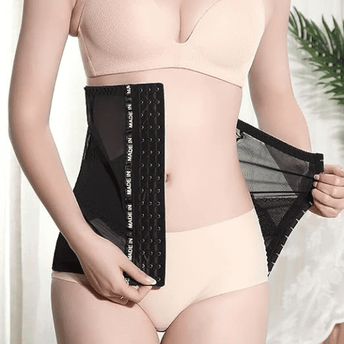 Invisible Waist Trainer Corset Women Shapers Breathable Cross Mesh Girdle  For Waist Shaping Maternity Postpartum Bandage
