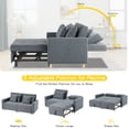 thumbnail image 6 of YODOLLA 3-in-1 Futon Pull Out Couch &  71" Sleeper Sofa Bed for Living Room & Bedroom, Convertible Loveseat in Dark Gray, 6 of 8