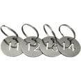 thumbnail image 5 of Hamzusd keychain numbers 1-20, 30mm 20 pieces number keychain stainless steel, keychain with numbers and ID tag cat/dog, keychain numbered tags for luggage, pet name, hotel, locker, 5 of 9