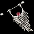 thumbnail image 3 of Borlas de Cristal Salvador anillos de joyería del cuerpo 14g acero inoxidable Cristal rosa, 3 of 8