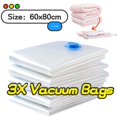 thumbnail image 1 of Paquete al vacío, bolsas selladoras al vacío para ropa, bolsa de compresión de viaje, organizador, bolsas de almacenamiento de ropa al vacío con bomba manual, 1 of 5