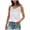 White, variant on Womens Lace Ribbed Tank Tops Solid Color Camisole Shirts Crewneck Trendy Sleeveless Summer Tees 2026