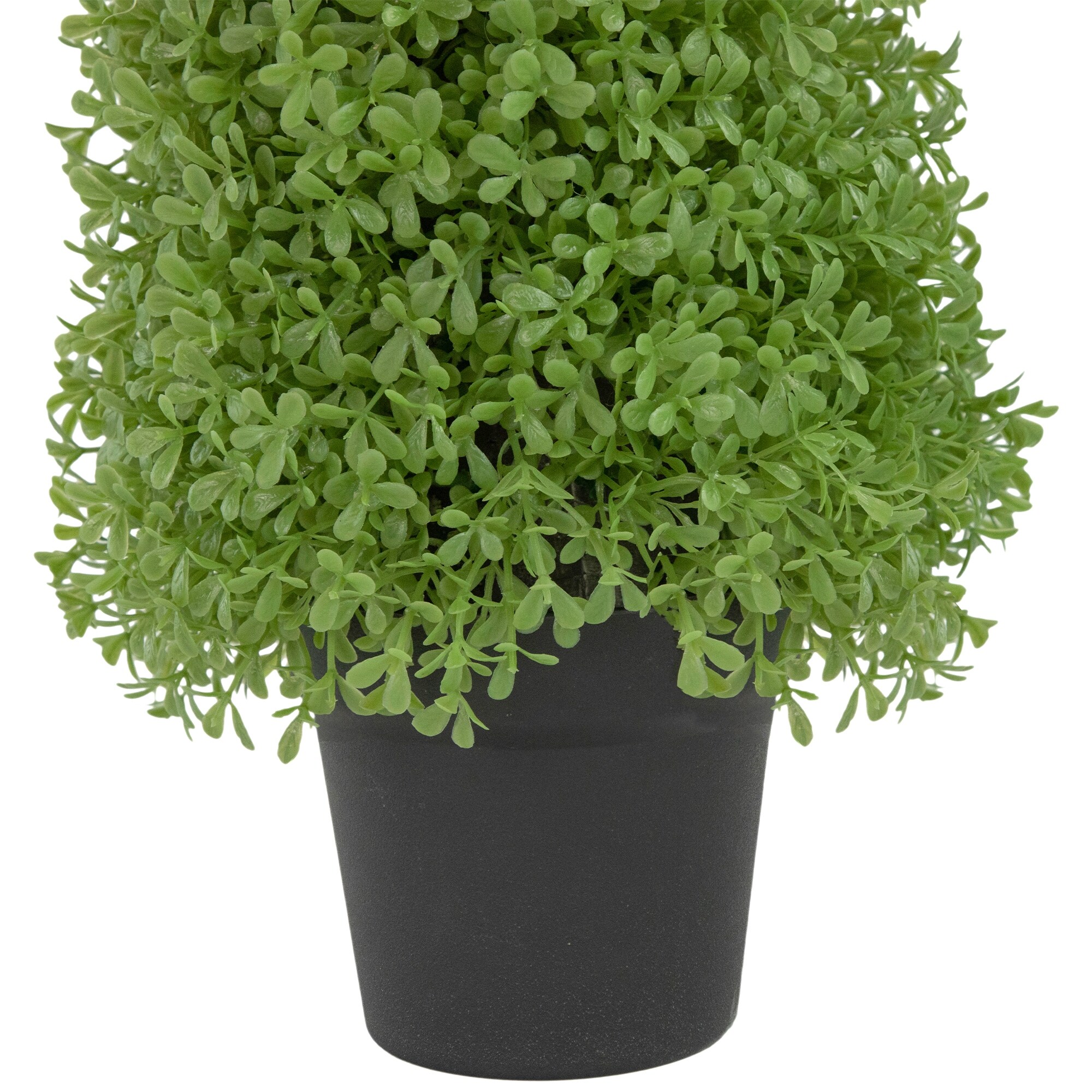 15" Artificial Boxwood Cone Topiary Tree with Round Pot  Unlit - 9
