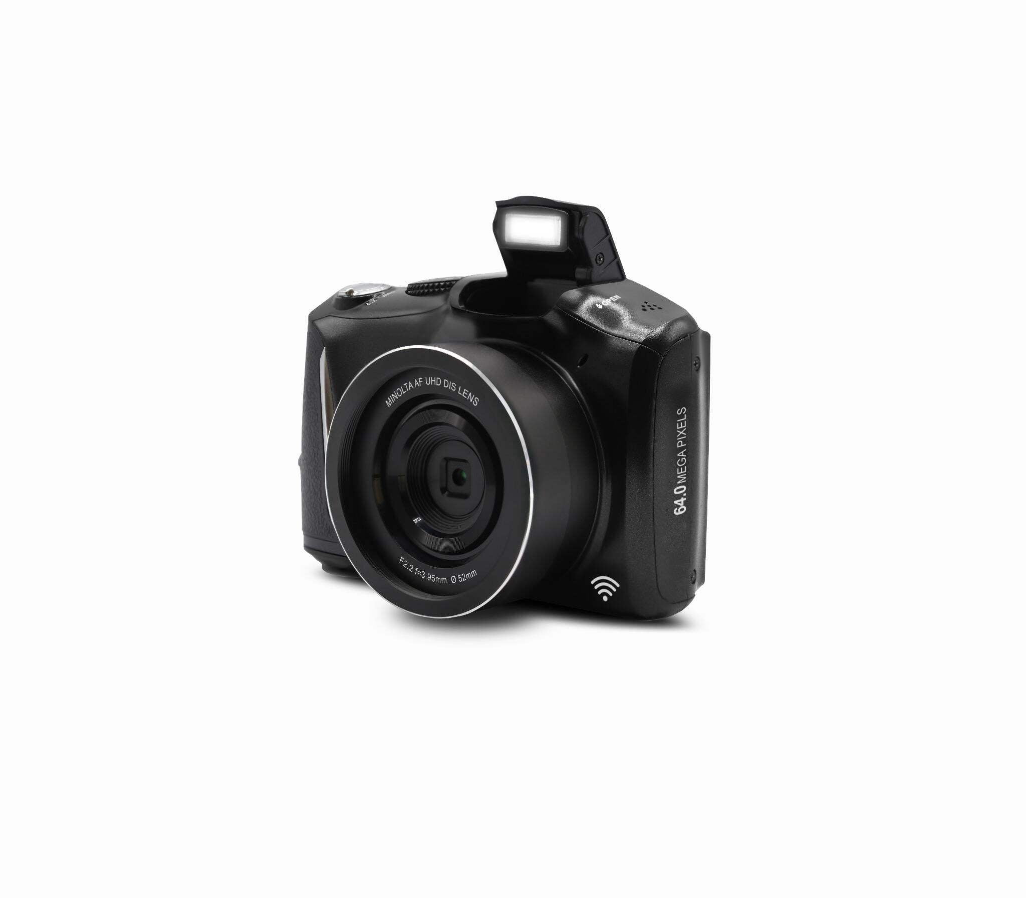 Minolta MND55-P 64 MP Autofocus & 4K Ultra HD Digital Camera with Wi-Fi - Purple