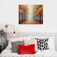 thumbnail image 4 of JRXY Large Tree Wall Art Hand-Painted Forest Oil Painting Framed Yellow Grove Artwork Autumn Landscape Canvas Picture for Home Decor 20x16in, 4 of 4