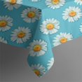 thumbnail image 4 of Blue Daisy Flower Pattern Rectangle Tablecloth 60"x102",Waterproof Polyester Rectangle Table Cloth, Wipeable Spillproof Polyester Tablecloth for Dining, Camping, Indoor and Outdoor, 4 of 6