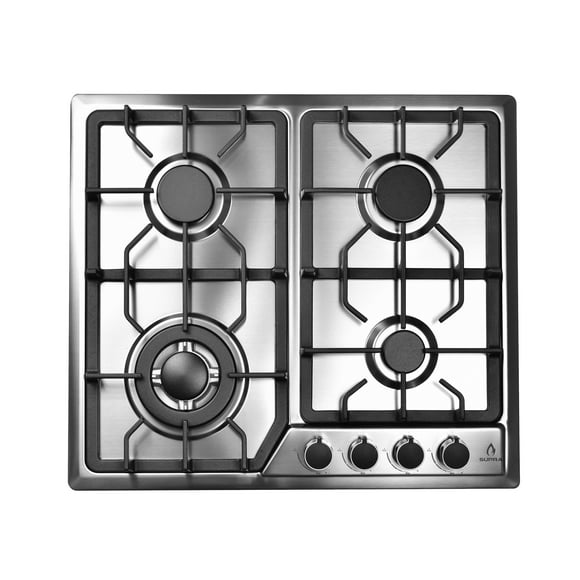 Parrilla gas empotrable con 4 quemadores de 60 cm acero inoxidable con encendido electronico SUPRA EXQUISIT