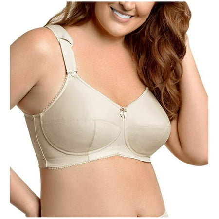 Women s Elila 1505 Full Coverage Wireless Soft Cup Bra (Nude 48N)