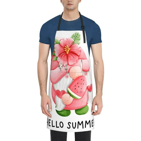

Coaee Watercolor Tropical Gnomes for Waterproof Apron for Unisex Adult with Adjustable Bib Apron