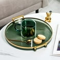 thumbnail image 4 of Perfume Tray Vanity Tray Modern Coffee Tray Decorative Luxury Plastic Serving Tray w/ Handles for Bathroom Vanity Bathroom Dresser Bedroom, 4 of 8