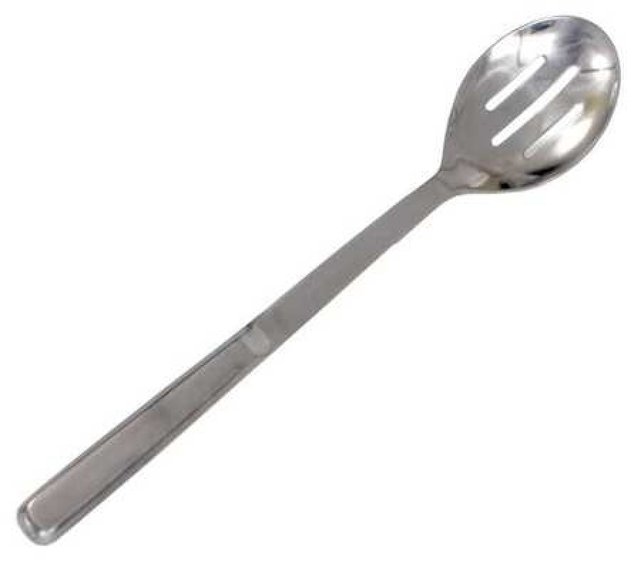 CRESTWARE BUF3 Slotted Spoon,Stainless Steel,12 in. L