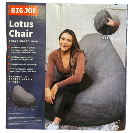 

Big Joe Shredded Foam Lotus Lounger 44 x 46 x 38 H Stone