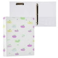 thumbnail image 3 of Cartoon Fruit Elements 12.4x10.6in PVC Round Ring Binder, D-Ring 3-Hole, Metal Clip, 200 Sheets, 3 of 10