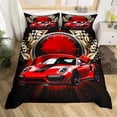 thumbnail image 2 of Erosebridal Housse de Couette Voiture de Sport Double, Ensembles de Literie Sports Extrêmes Taille Double, Déco Voiture de Course, Réversible 2 Pcs (Sans Couette), 2 of 7