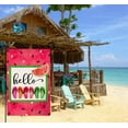 thumbnail image 2 of Summer Watermelon Garden Flag 12x18 Vertical Double Sided Colorful Slippers Holiday Outside Decorations Burlap Yard Flag BW334, 2 of 6