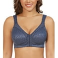thumbnail image 3 of Exerin Women's Front Closure Full Coverage Wirefree Posture Back Plus Size Bra(46C,Blue), 3 of 6