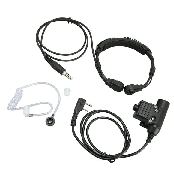 Auricular con micrófono de garganta, auricular telescópico de radio bidireccional con PTT U94 para Baofeng UV 5R BF 888S BF F8HP BF F9 UV 82