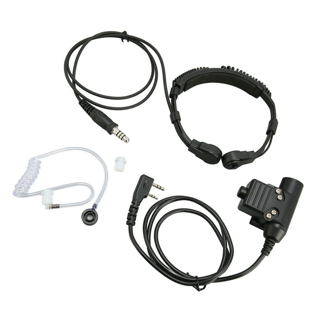 Auricular con micrófono de garganta, auricular telescópico de radio bidireccional con PTT U94 para Baofeng UV 5R BF 888S BF F8HP BF F9 UV 82