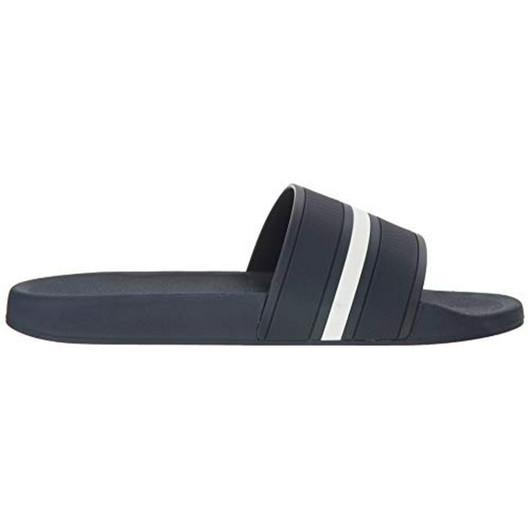 Slagter Anmelder Overleve Tommy Hilfiger Men's Slide Designer Logo Slippers Ennis Flip Flop Sandals,  Dark Blue, 9 - Walmart.com