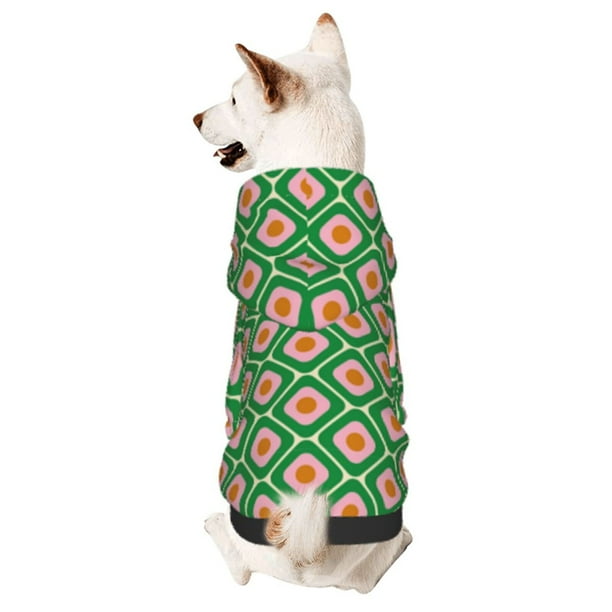 Balery 60s and 70s Style Sudadera con Capucha para Perros Pequeños – Ropa para Mascotas, Disfraz para Perros y Gatos, Ideal para Fiestas y Cosplay-Medium