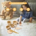 thumbnail image 2 of Mont Pleasant Montessori Toys Juguetes sensoriales para niños pequeños de 1 año, 11 piezas de juguetes Waldorf de madera Cucharas y pinzas de madera para trabajos de transferencia y desarrollo de habi, 2 of 9