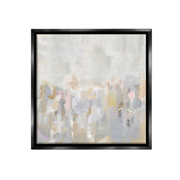Stupell Industries Grey Gradient Landscape Abstract Painting Black Floater Framed Canvas Art Print Wall Art, 18 x 18