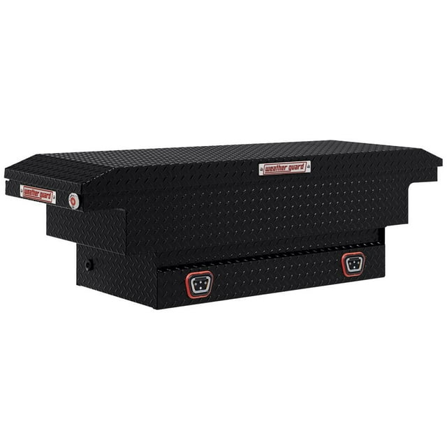 Weather Guard Tool Box 131-5-04 Crossover; Low Profile; Single Lid; Powder Coated; Gloss Black; Aluminum; 8 Cubic Feet Capacity