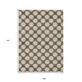 thumbnail image 3 of 9' X 12' Brown And Beige Polka Dot Washable Indoor Outdoor Area Rug, 3 of 5