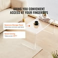 thumbnail image 6 of VEVOR Acrylic Coffee Table 32" C-Shaped Clear Acrylic End Table 16.3 in high Transparent Acrylic Side Table, for Coffee, Drink, Food, Snack used in Living Room, Courtyard, Terrace, 6 of 7