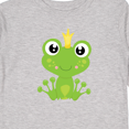 thumbnail image 4 of Inktastic Cute Frog, Green Frog, Frog Prince, Crown Boys or Girls Long Sleeve Toddler T-Shirt, 4 of 5