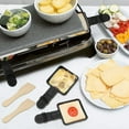 thumbnail image 5 of pcs Coupelle Raclette Grill and 4 pcs Wooden Raclette Spatulas Polon Raclette Grill Non-Stick Cast Iron Mini Plate with Insulated Handle, 5 of 5