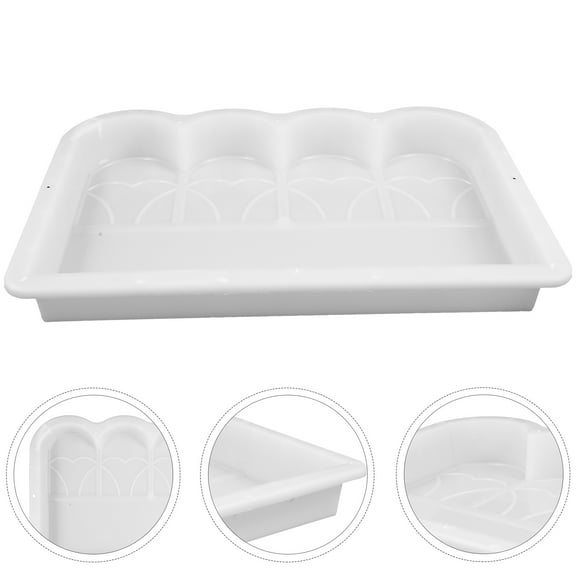 COSMOBETTY Concrete Brick Moulds Plastic White Rectangular 1Set For Flower Pond And Garden Tool