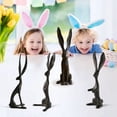 thumbnail image 3 of YOTQUSKI 9.84 " Easter Bunny Figurines Decor, Spring Home Tabletop Ornament Black Resin Rabbit Figurines Decorations for Indoor, Outdoor, Home, Party, Gift, 3 of 7