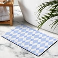 thumbnail image 3 of Durable Checkered Bathroom Rug - Long, Non-Slip Bath Mat, Absorbs Water, Soft Microfiber, 20x32 inches, Machine Washable., 3 of 5