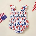thumbnail image 5 of Rompers Girls Soft Square Neck Printed Romper Outfit Polyester Everyday Wear Spring Summer Onsies Red 1 Months-3 Months, 5 of 7