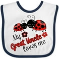 thumbnail image 3 of Inktastic My Great Uncle Loves Me with Cute Ladybugs Boys or Girls Baby Bib, 3 of 4