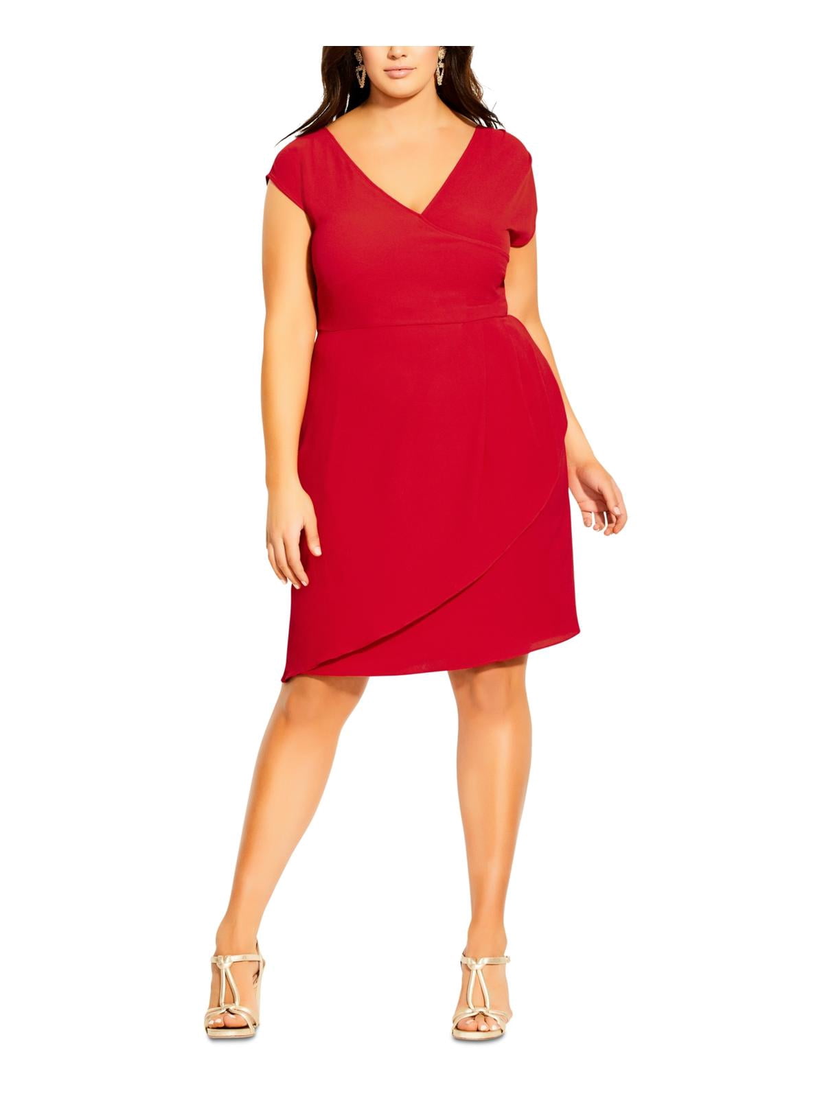 faux wrap cocktail dress