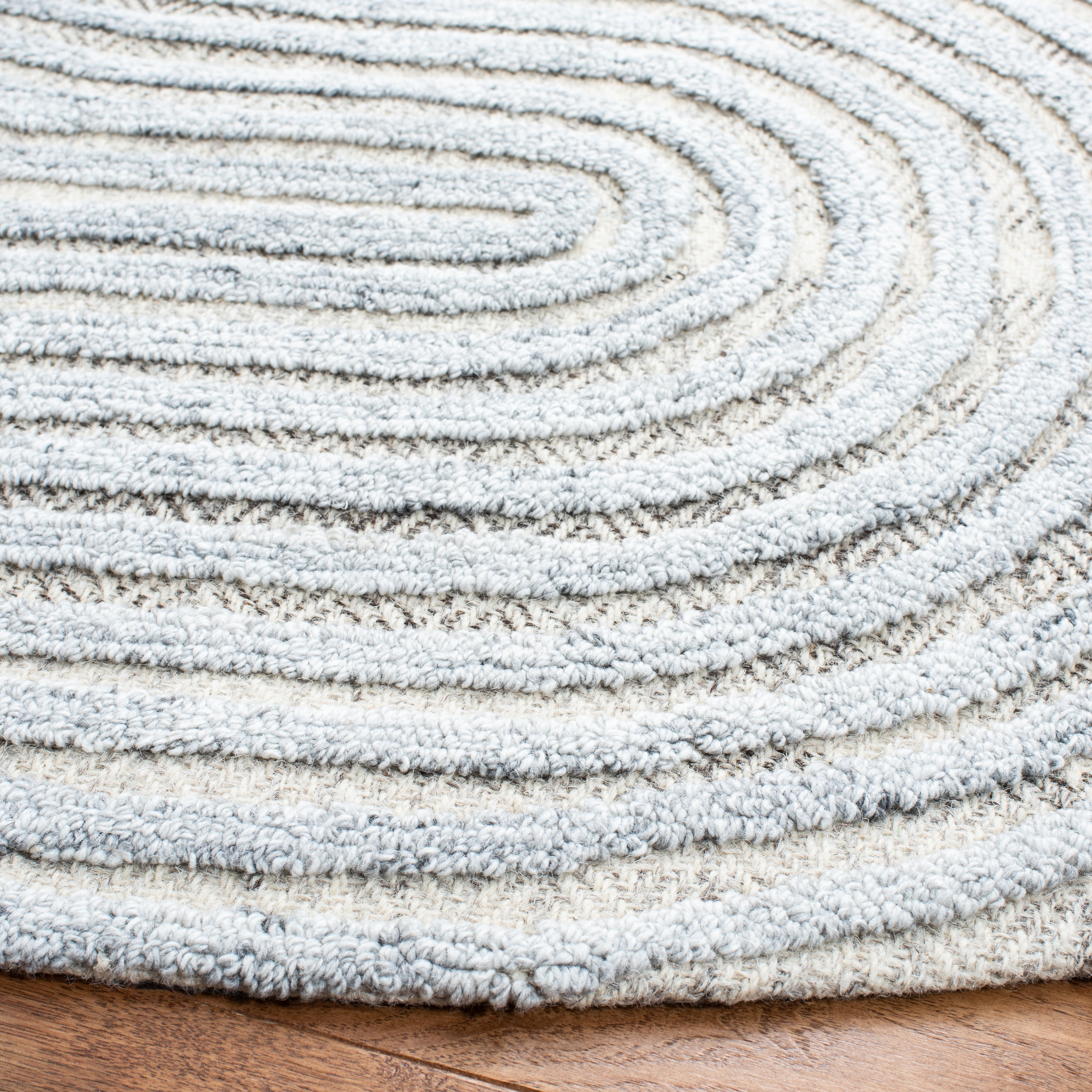 SAFAVIEH Southampton Landen Abstract Area Rug, Grey, 6' x 6' Round