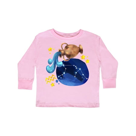 

Inktastic Aquarius Constellation Zodiac Sign Illustration Gift Toddler Boy or Toddler Girl Long Sleeve T-Shirt
