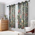 thumbnail image 2 of Yayeee Window Curtains Light Filtering 63"x42" Grommet Panel Pair Home Living Room Decor, Christmas Bows, 2 of 7