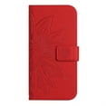 thumbnail image 3 of Cowithday Flip Wallet Cover Case for Google Pixel 7 Pro Phone, Pixel 7 Pro 5G Cases for Cell Phones, PU Leather Embossed Sunflower Shockproof Slim Case for Google Pixel 7 Pro 5G 6.7 inch, Red, 3 of 8