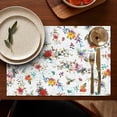 thumbnail image 5 of Pioneer Flower Floral Print Pattern Summer Placemats Table Placemats Set Of 4-Linen Kitchen Washable Placemats Table Mats 12x18 Inch Non-Slip Heat Resistant, 5 of 5
