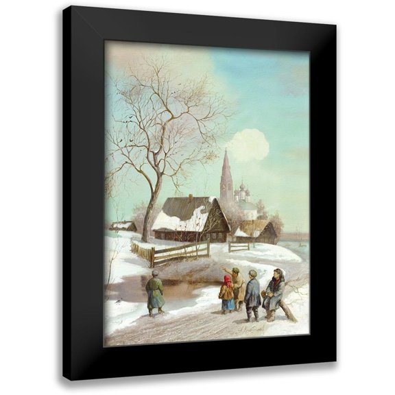 Chairudinov, A. 11x14 Black Modern Framed Museum Art Print Titled - END OF WINTER