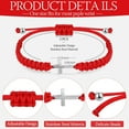 thumbnail image 2 of Lsupdaol Cross Friendship Bracelet Adjustable Braided Rope Jesus Christian Cross Bracelets Matching Couple String Lucky Strand BFF Wristband for Women Men Boy Girls Easter Baptism, 2 of 6