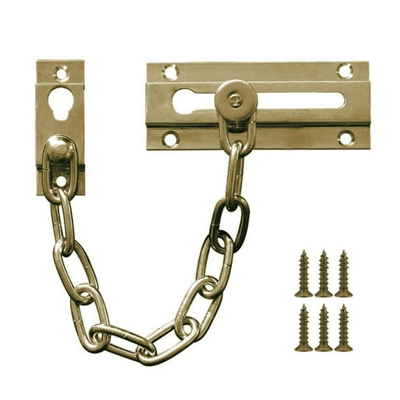Security Door Lock Chain Heavy-Duty, Long Chain & Solid Brass with Antique Finished, Strong and Rust