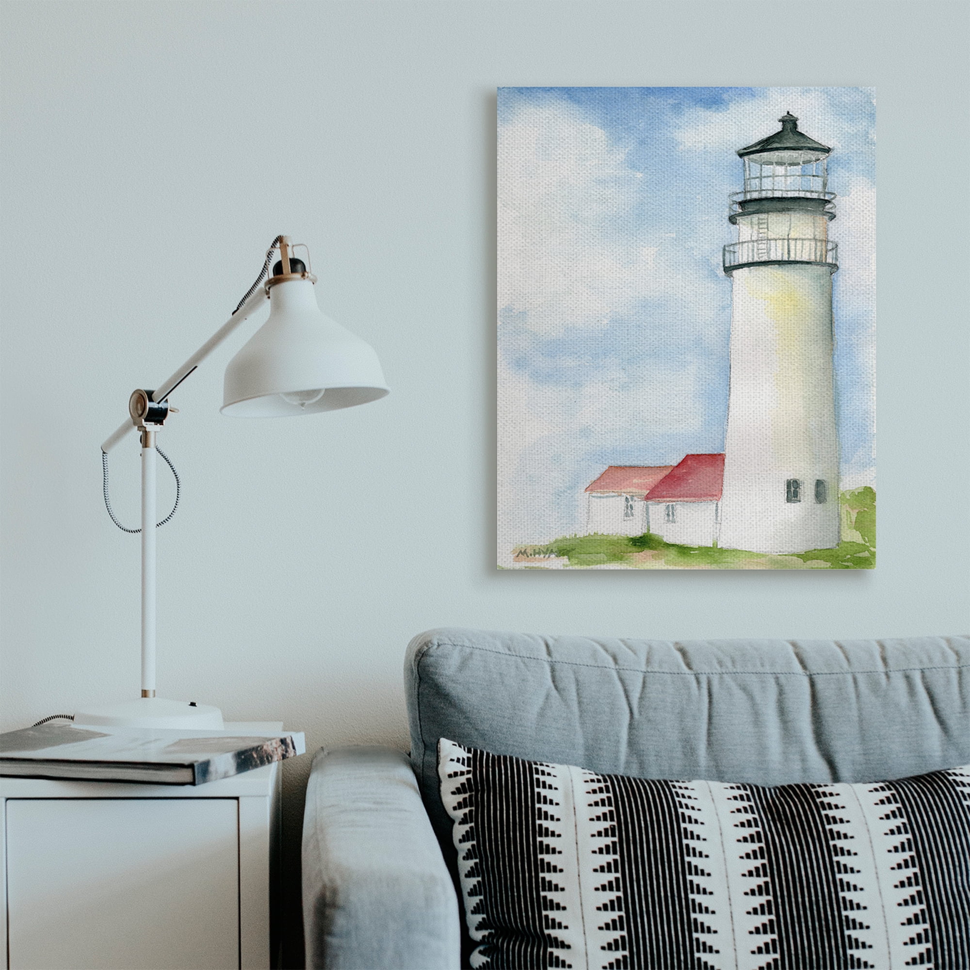 Stupell Industries Highland Lighthouse Nautical Coast Architecture Canvas Wall Art, 30 x 40, Design by Melissa Hyatt LLC